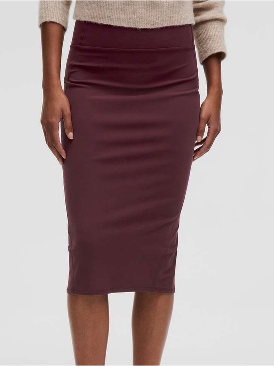 lululemon athletica Dresses & Skirts - Lululemon Nulu Slim-Fit High-Rise Skirt - Garnet